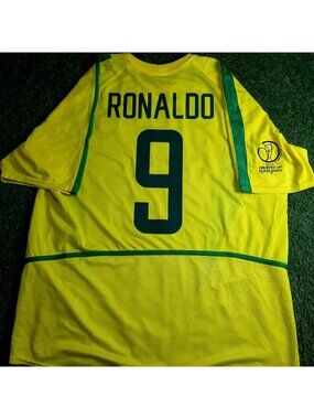 Ronaldo Brazil 2002 WORLD CUP Soccer Jersey L